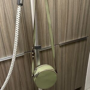 Vintage Round Olive Green Crossbody Bag